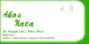 akos mata business card